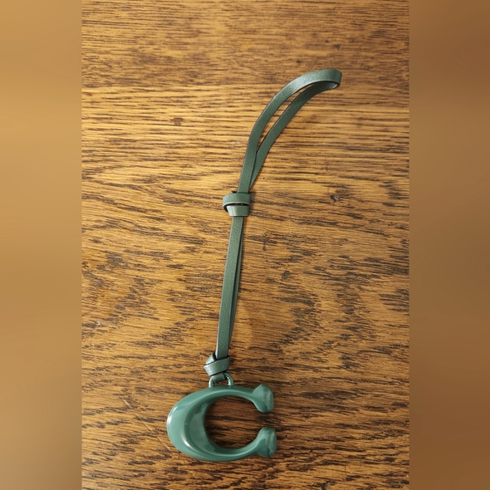 Coach Green Leather Bag Charm